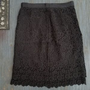 ELEVENSES Floral Lace High Waist Pencil Skirt